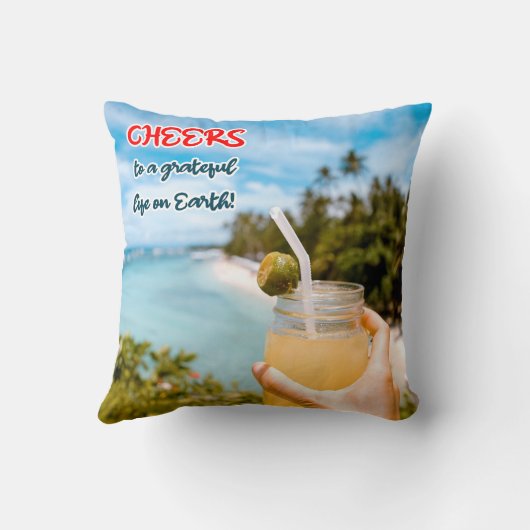 地上に感謝の応援 クッション (裏面)