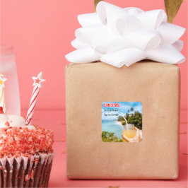 地上に感謝の応援 スクエアシール