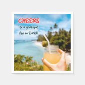 地上に感謝の応援 スタンダードカクテルナプキン (正面)