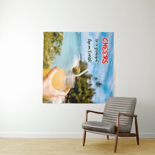 地上に感謝の応援 タペストリー (インサイチュ(横))