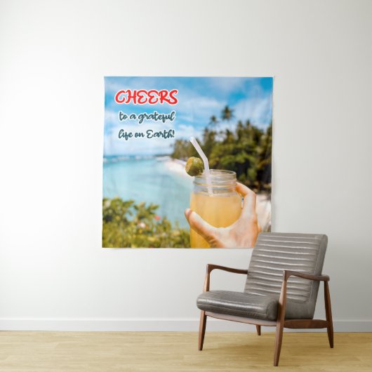 地上に感謝の応援 タペストリー (インサイチュ)