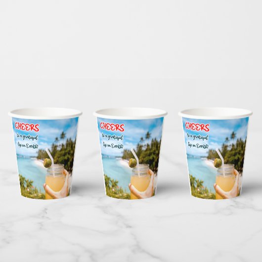 地上に感謝の応援 紙コップ (複数)