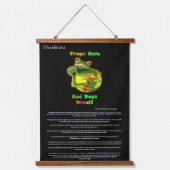 地上に持ち上げるデシデラタカエル 吊り下げ型タペストリー (正面)