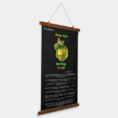 地上に持ち上げるデシデラタカエル 吊り下げ型タペストリー (傾斜あり)