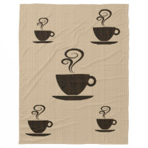 地上のコップ-毛布