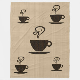 地上のコップ-毛布 フリースブランケット