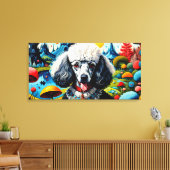 地上の喜びの庭のプードル2 キャンバスプリント (インサイチュ (リビング))