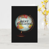 地上の娘に幸最高のせな母の日 カード (黄色い花)