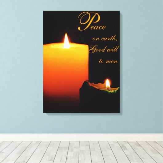 地上の平和と人への善なる意志 キャンバスプリント (インサイチュ (ウッドフロア))