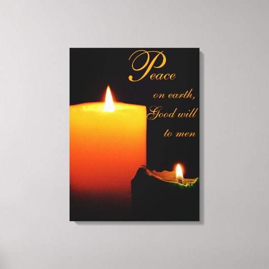 地上の平和と人への善なる意志 キャンバスプリント (正面)