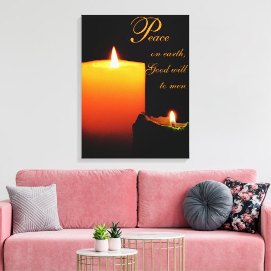 地上の平和と人への善なる意志 キャンバスプリント (インサイチュ (リビング))