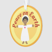 地上の平和イエスと世界の子たち オーナメント (正面)