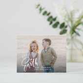 地上の平和 |クリスマスの休日の写真 ポストカード (スタンド正面)