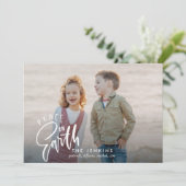 地上の平和 |クリスマスの休日の写真 招待状 (スタンド正面)