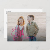 地上の平和 |マゼンタ |クリスマスの休日の写真 ポストカード (正面/裏面)