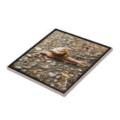 地上の赤いカタツムリ タイル (側面)