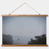 地上の3つの木製トップウォールタペストリーシェード 吊り下げ型タペストリー (正面)