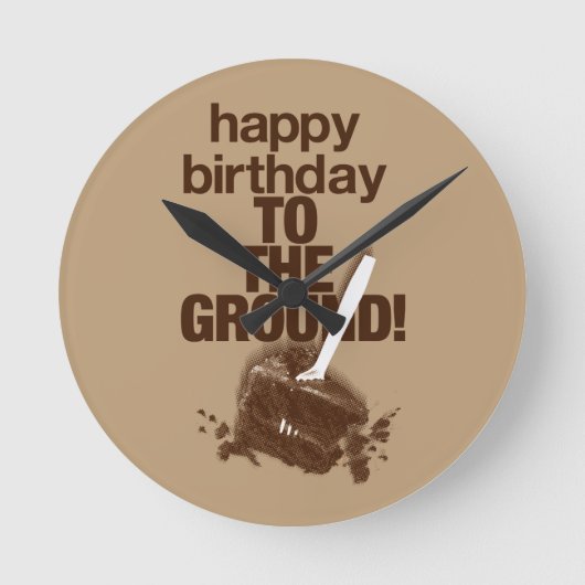 地上へ ラウンド壁時計 (正面)