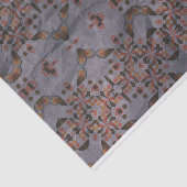 地上トーンの民族的モザイクの万華鏡のパターン 薄葉紙 (詳細)