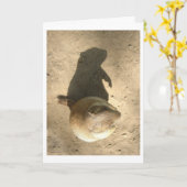 地上ブタ日カード カード (黄色い花)