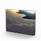 地上写真ブロックの上の夕日 フォトブロック (右)