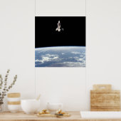 地上宇宙シャトルチャレンジャーの見解 ポスター (キッチン)