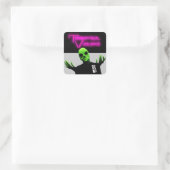 地上暴力ステッカー スクエアシール (バッグ)