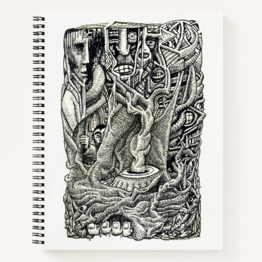 地下で，ブライアン・ベンソン著 ノートブック (正面)