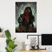 地下の機械鉱夫 | AIアートポスター ポスター (ホームオフィス)