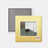 地下の猫、少し方向転換 マグネット (正面/裏面)