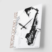 地下ジャズ柱時計 スクエア壁時計 (傾斜)