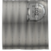地下ドアの銀 シャワーカーテン (正面)