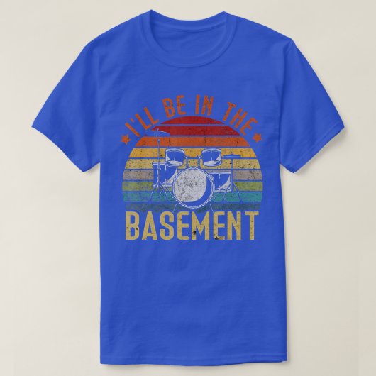 地下ドラムセットのドラマーに入る Tシャツ (デザイン正面)