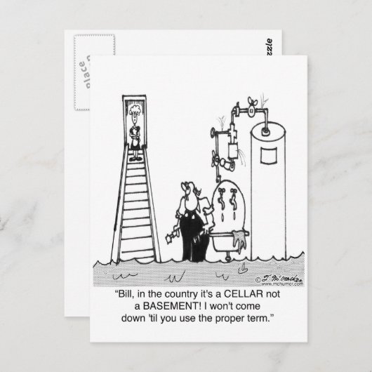 地下室ではなく浸水した地下室だ ポストカード (正面/裏面)