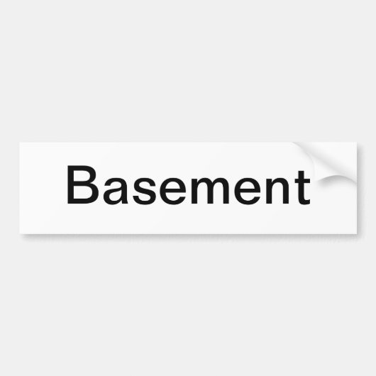 地下室のドアの看板/ バンパーステッカー (正面)