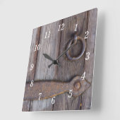 地下室ドアハンドル壁時計 スクエア壁時計 (傾斜)