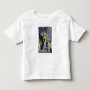 地下湖の頭部で電話をかけること トドラーTシャツ