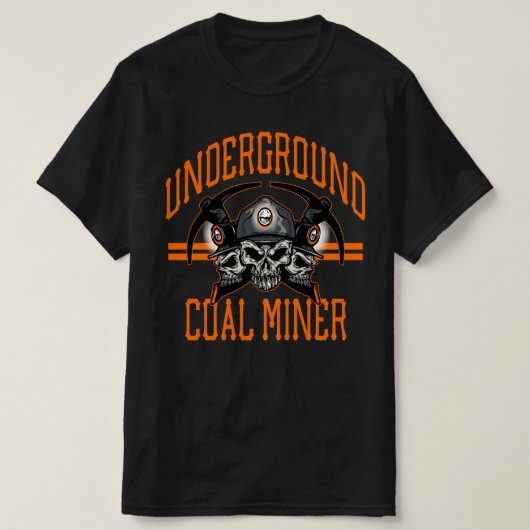 地下炭鉱労働者 Tシャツ (デザイン正面)
