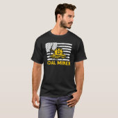 地下炭鉱採掘 アメリカの炭鉱夫 Tシャツ (正面フル)