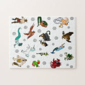 地下牢およびドラゴンのサイコロおよび創造物 ジグソーパズル (横)