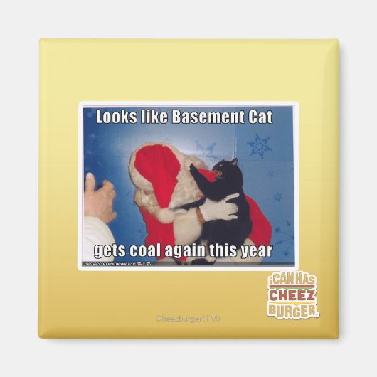 地下猫が石炭を手に入れる マグネット (正面)