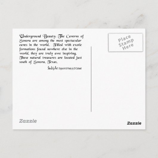 地下美しい ポストカード (裏面)