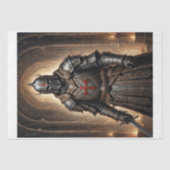 地下聖堂に剣を持つ十字軍騎士 薄葉紙 (正面)