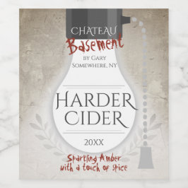 地下自家製ワインビアサイダーパーソナライズされた ワインラベル