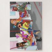 地下鉄いけなに乗った子供 ジグソーパズル (縦)