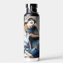 地下鉄で眠る聞女性と音楽