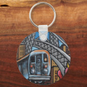 地下鉄のアーバングラフィティアート キーホルダー (正面)