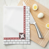 地下鉄のタイルタオル キッチンタオル (四つ折り)