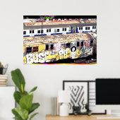 地下鉄のタグ付け車 ポスター (ホームオフィス)