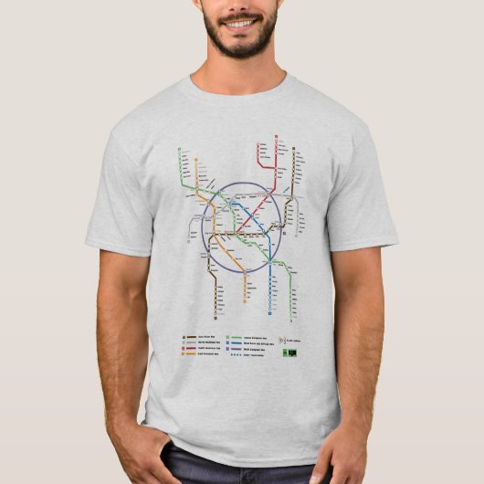 地下鉄の世界 Tシャツ (正面)